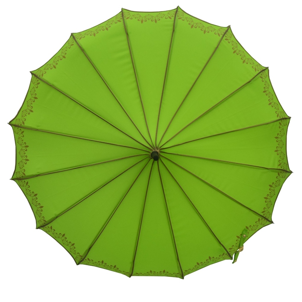 Green & Gold Parasol Style Umbrella by Nola Fabiola (Factory Second) - Picture 7 of 9